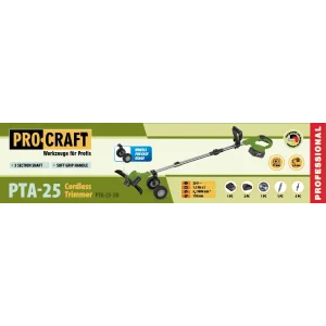 Акумуляторна коса Procraft PTA25 (2 акб) UA