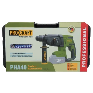 Акумуляторний перфоратор Procraft PHA40 Кейс (без АКБ та ЗП) (PHA40_case) UA