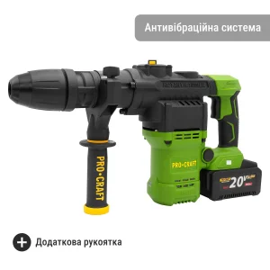 Акумуляторний перфоратор Procraft PHA50 Кейс (з 1 акб та ЗП) UA