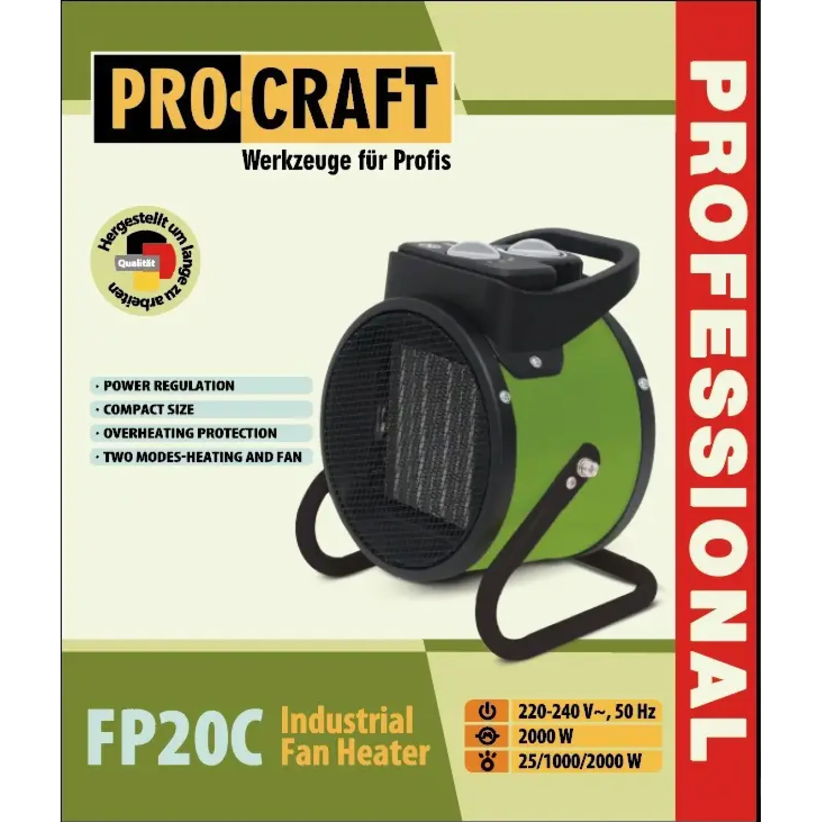 Тепловентилятор керамічний Procraft FP20C UA