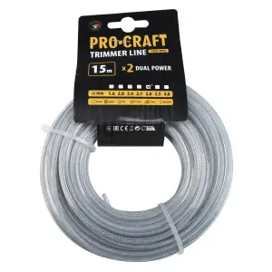Волосінь армована квадрат Procraft 3мм 15м (liska_arm_square_3) UA
