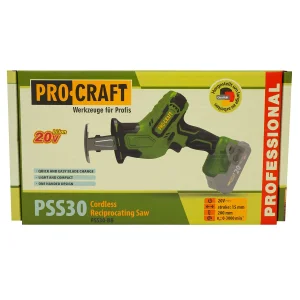 Акумуляторна шабельна пила Procraft PSS30 (без акб та зп) UA