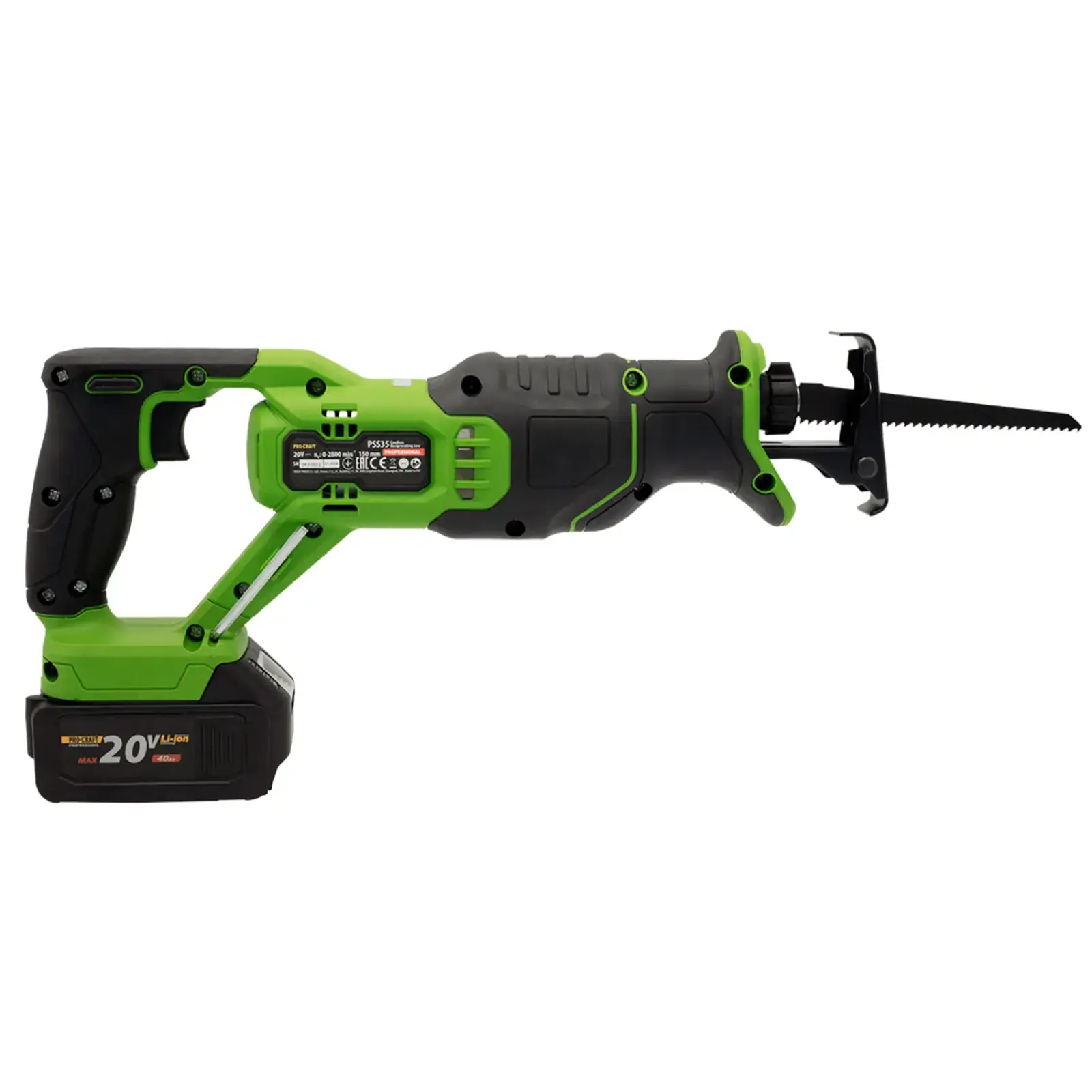 Акумуляторна шабельна пила Procraft PSS35 (Без акб та зп) UA
