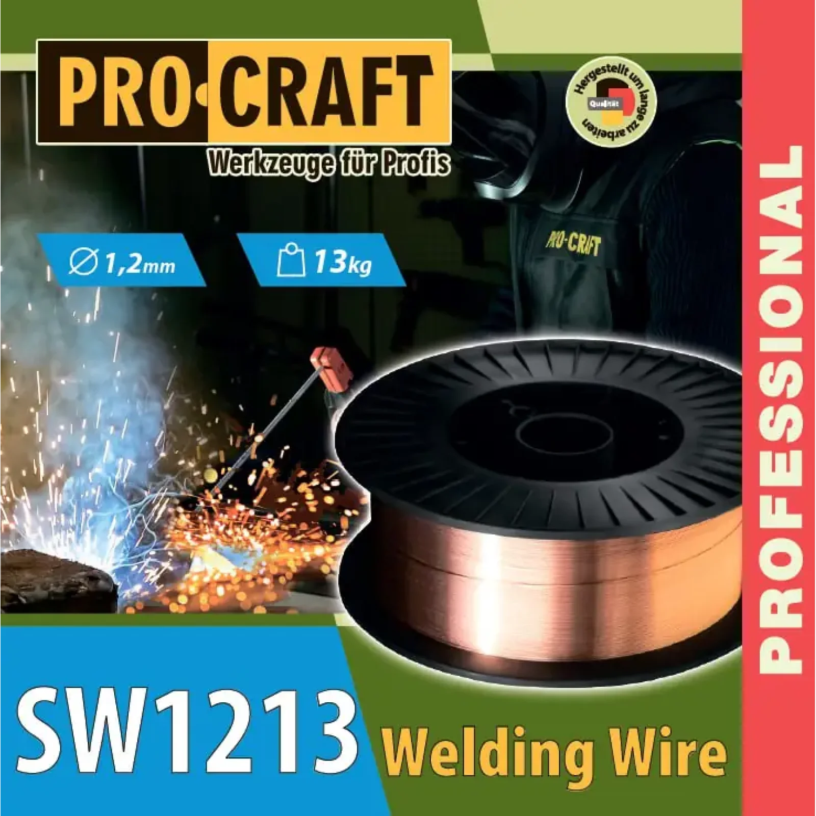 Зварювальний дріт Procraft SW1213 1,2 мм 13 кг UA