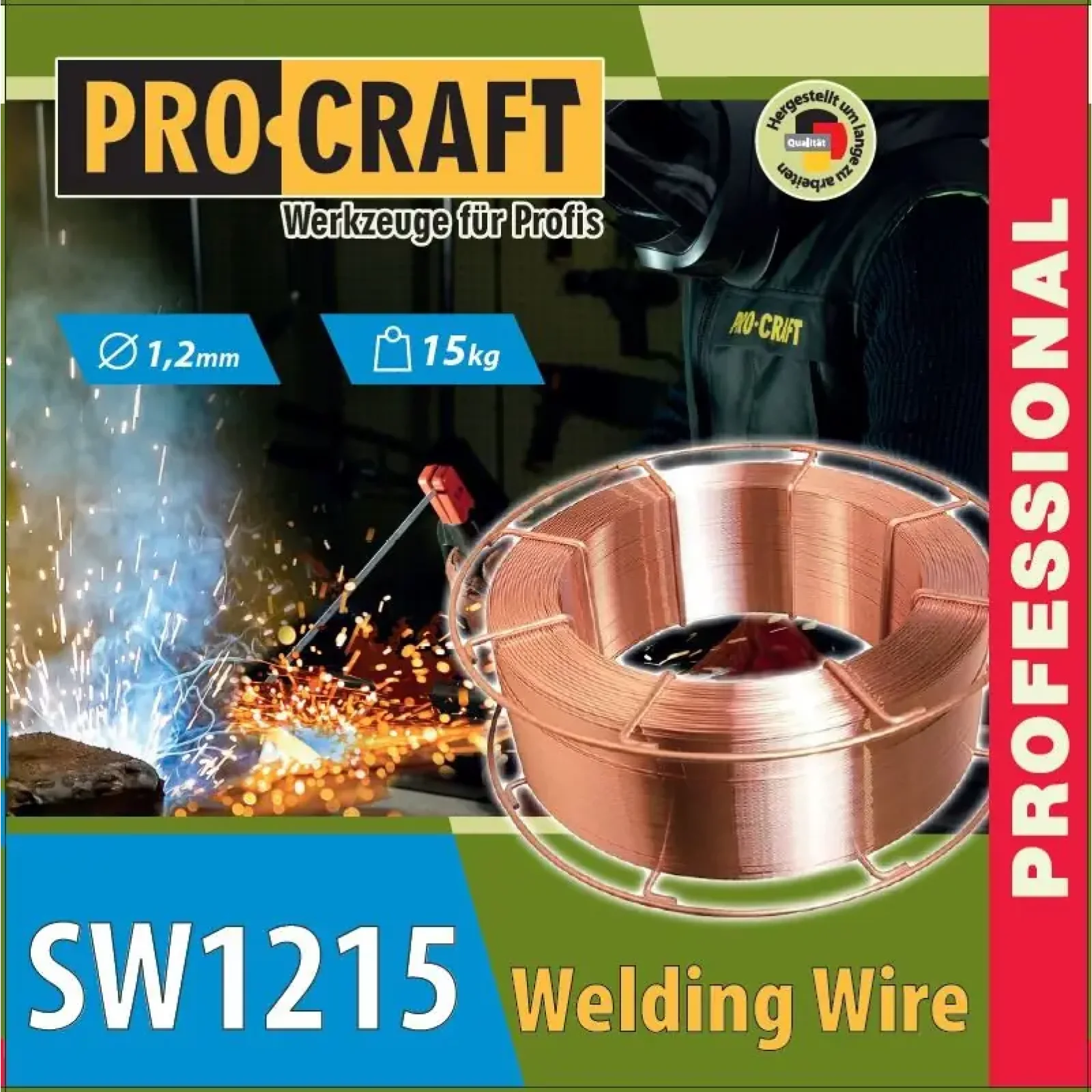 Зварювальний дріт Procraft SW1215 1.2 мм 15 кг UA