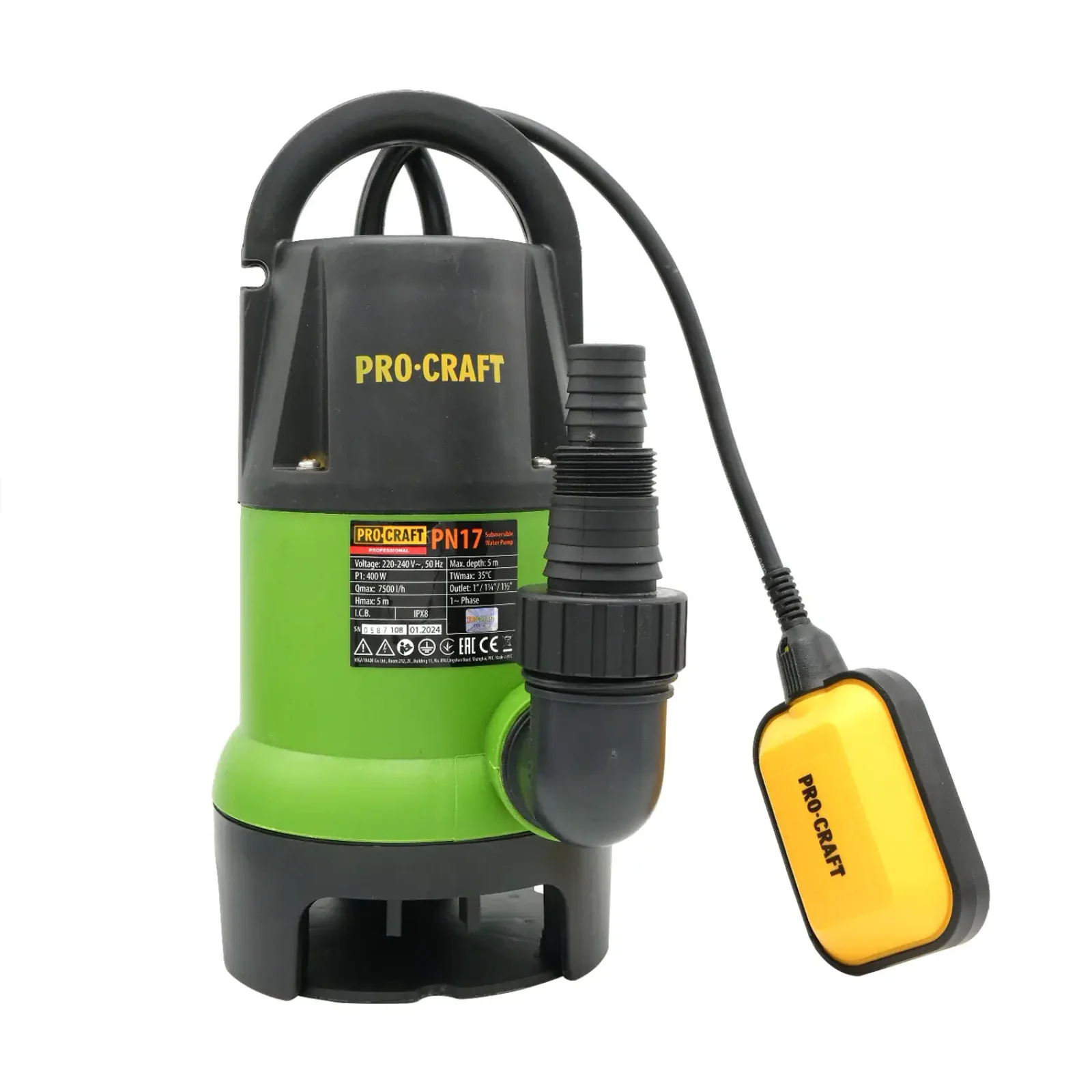 Дренажно-фекальний насос Procraft PN17 UA