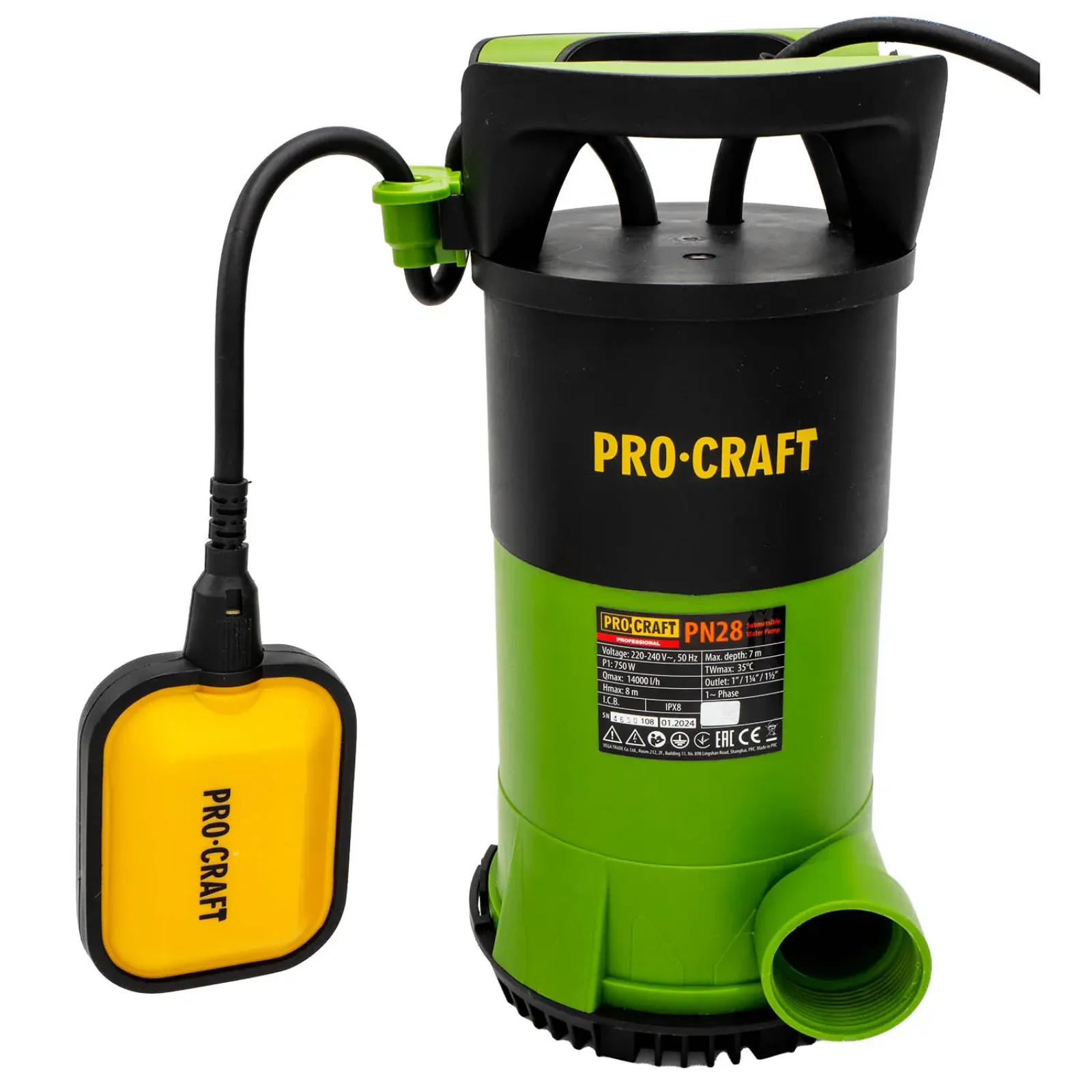 Дренажно-фекальний насос Procraft PN28 UA