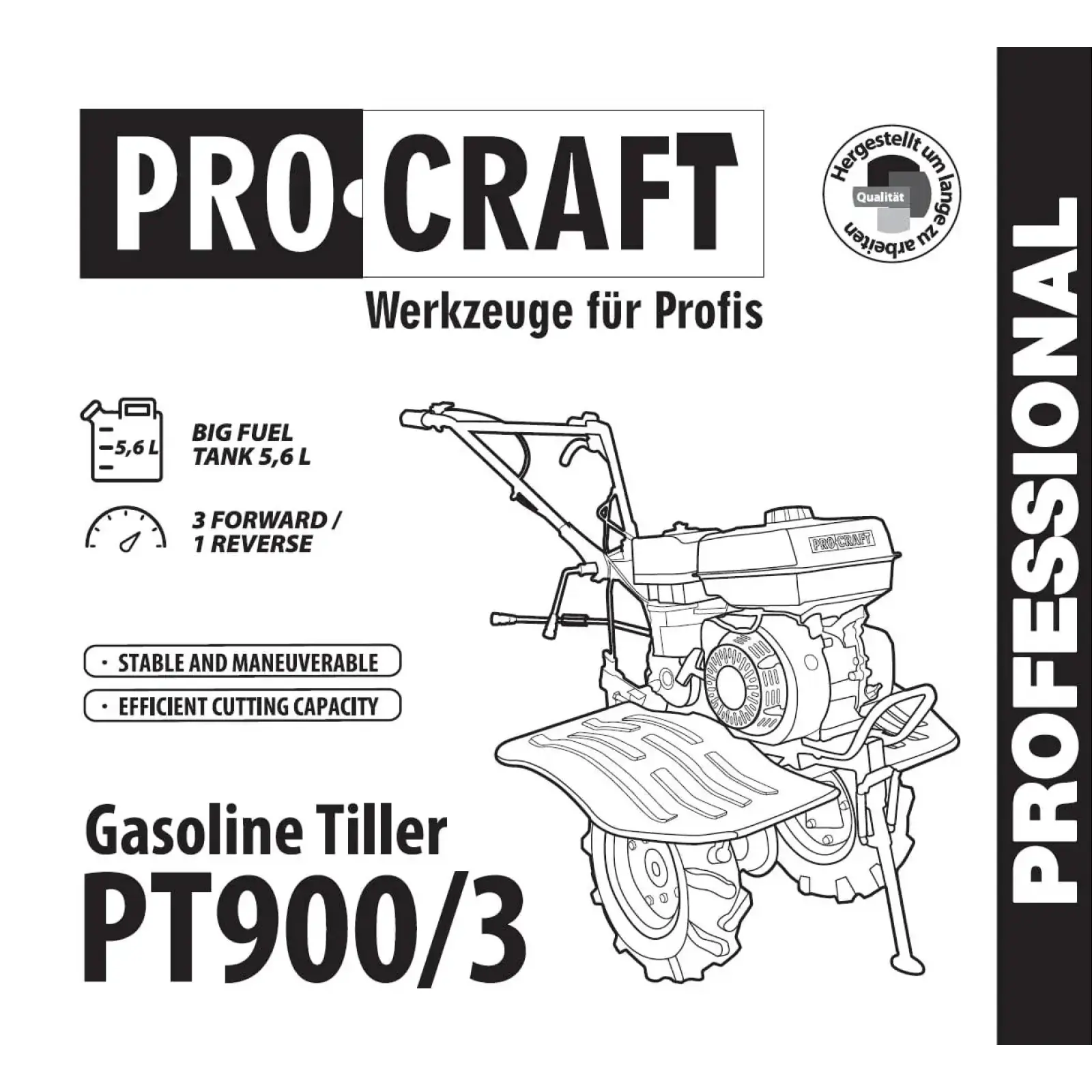 Мотоблок бензиновий Procraft PT900/3 UA