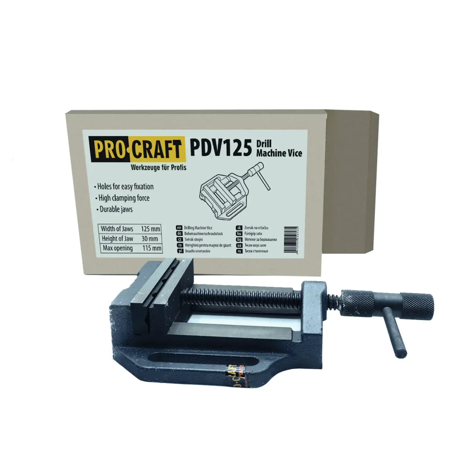 Лещата верстатні Procraft PDV125 UA