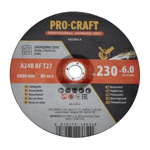 Диск зачисний Procraft GD230x6.0 230 мм 6,0 мм 22,2 мм UA