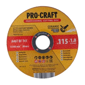 Диск відрізний керамічний Procraft YCD115x1.0 115 мм 1,0 мм 22,2 мм (YCD115x1_0) UA