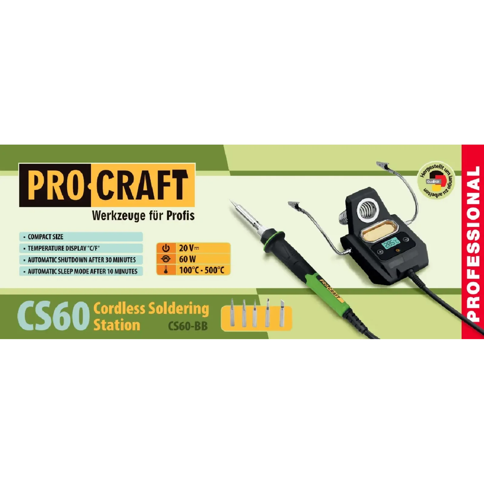 Акумуляторна паяльна станція Procraft CS60 (без акб та зп) (CS60_bb) UA