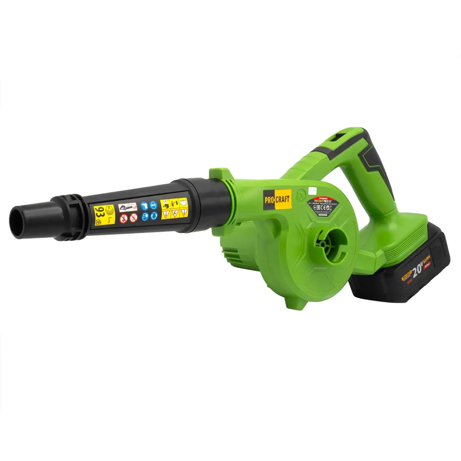 Акумуляторна повітродувка Procraft PB22 (без АКБ та зп) UA