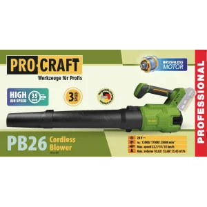 Акумуляторна повітродувка Procraft PB26 (без АКБ та зп) (PB26_bb) UA
