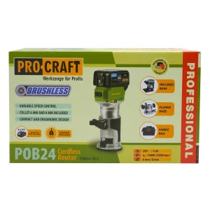 Акумуляторний фрезер Procraft POB24 (з 1 АКБ та ЗП) UA