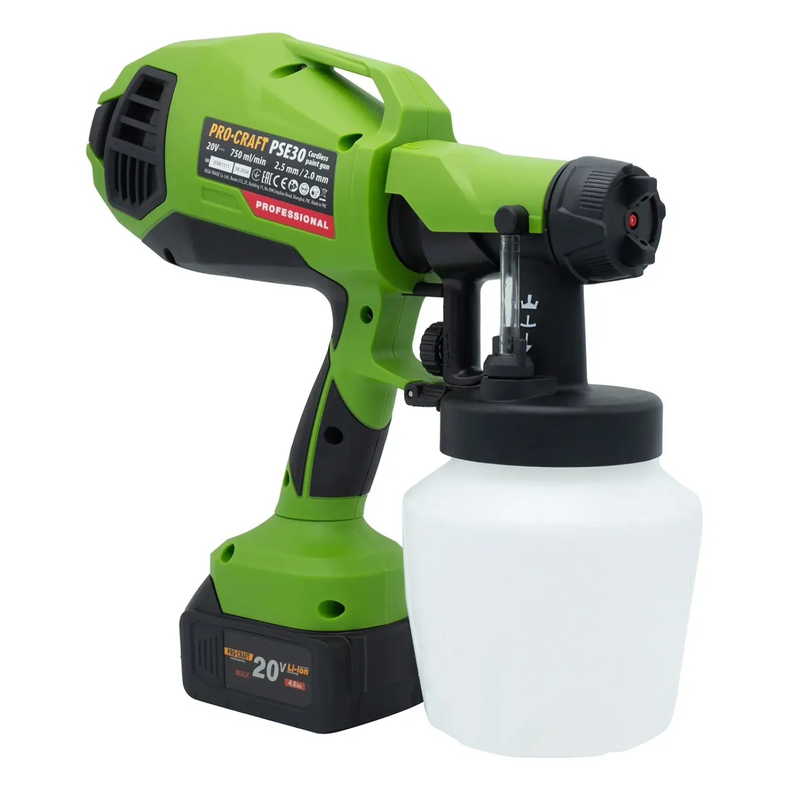 Акумуляторний фарбопульт Procraft PSE30 (без акб та зп) UA