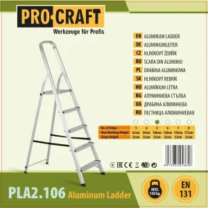 Драбина-стрем'янка алюмінієва Procraft PLA2.106 UA