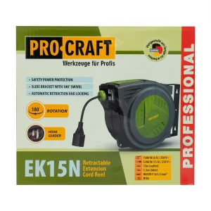 Подовжувач на котушці Procraft EK15N 3x1,5мм² 15 м UA