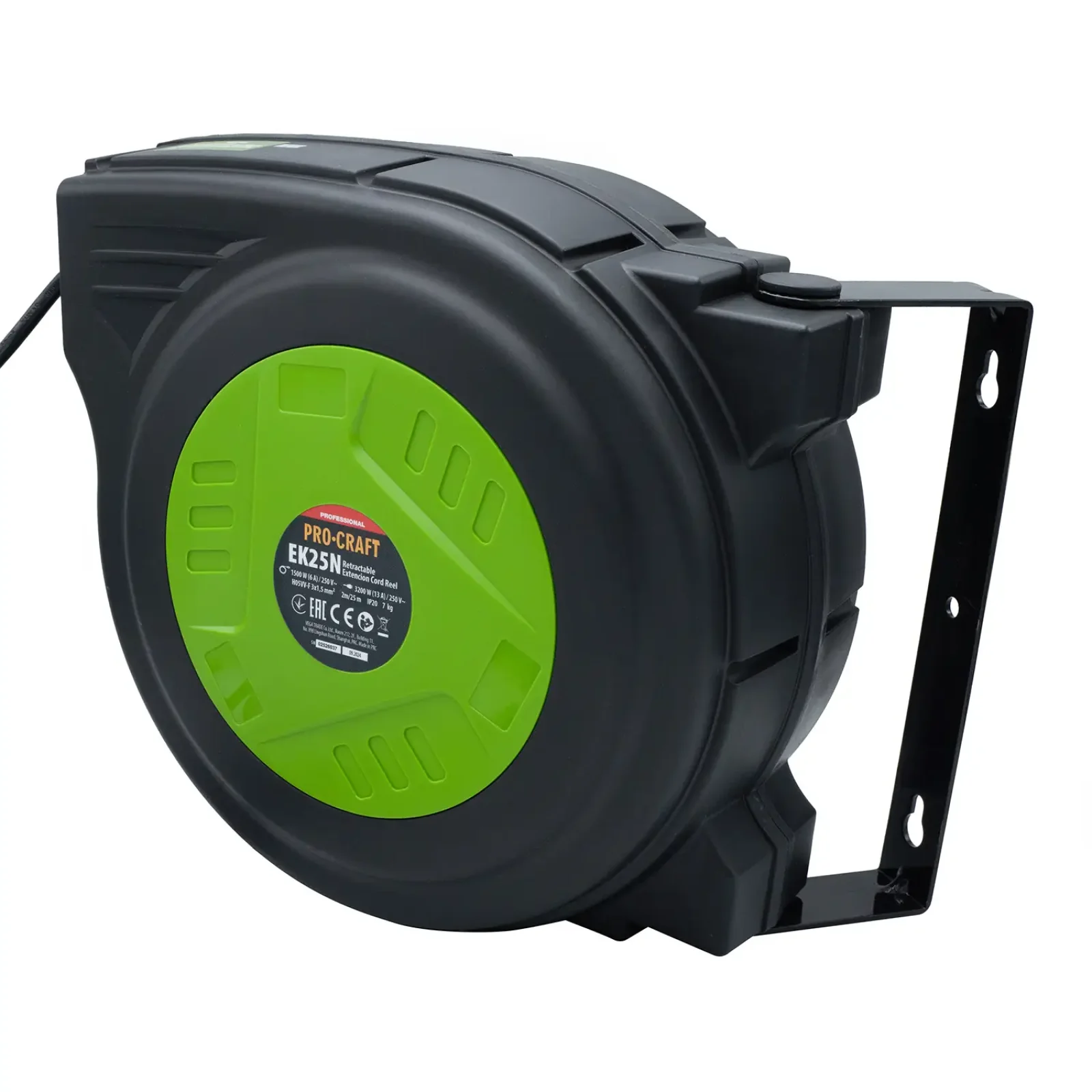 Подовжувач на котушці Procraft EK25N 3x1,5мм² 25 м UA