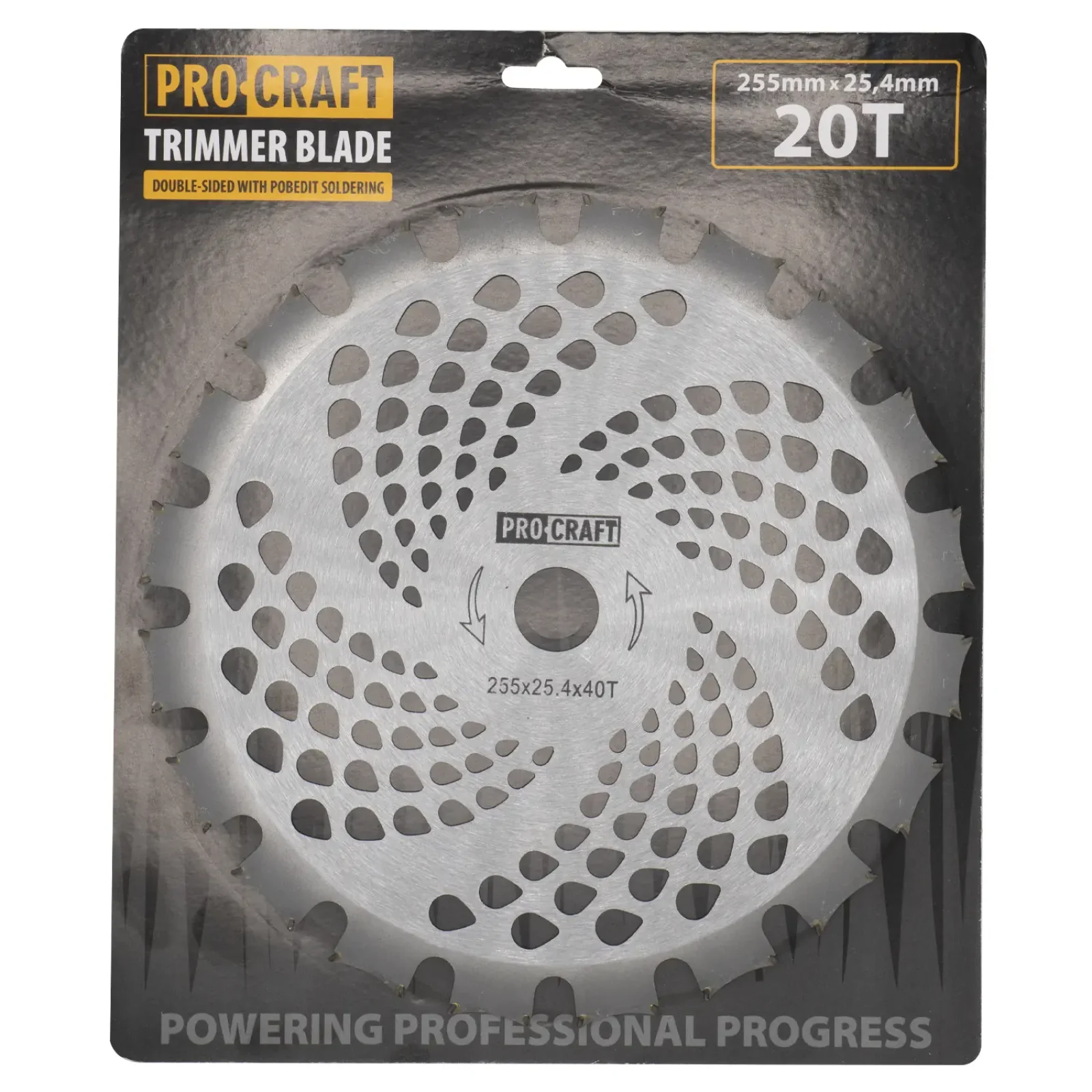 Ніж 40T победітовий двостороній Procraft D255*25.4 (nij_40T_dvostoroni) UA