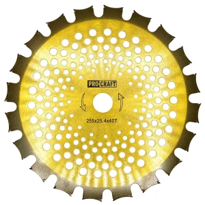 Ніж 40T победітовий двостороній золото Procraft D255*25.4 (nij_40T_zoloto) UA