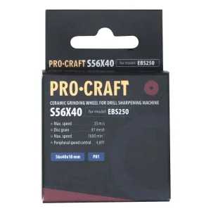 Заточувальний керамічний диск Procraft S56X40 до EBS250 UA