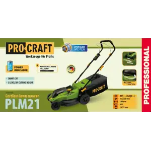 Акумуляторна газонокосарка Procraft PLM21 (без АКБ та ЗП) UA
