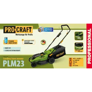 Акумуляторна газонокосарка Procraft PLM23 (без АКБ та ЗП) UA