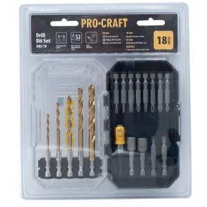 Набір свердл та біт Procraft DBS18 UA