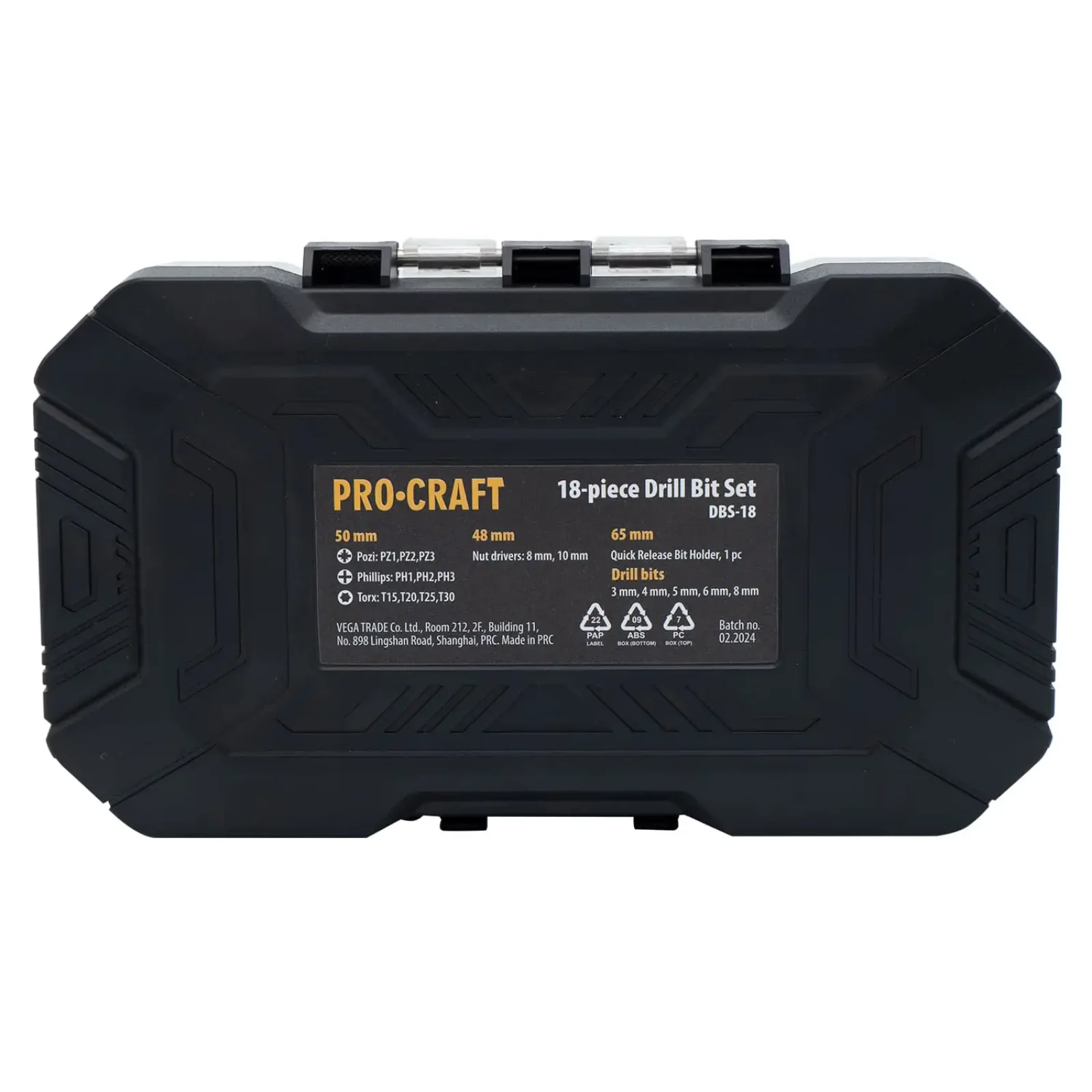 Набір свердл та біт Procraft DBS18 UA