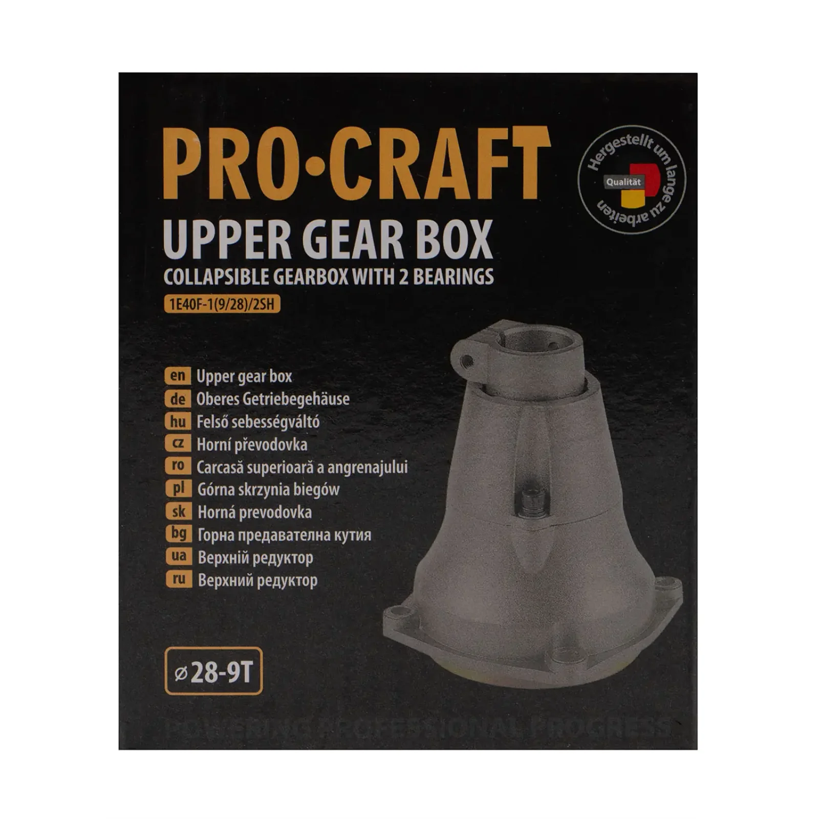 Редуктор верхній Procraft 2 підшипники 9 зубців 28 мм (1E40F-1_9_28_2SH) UA