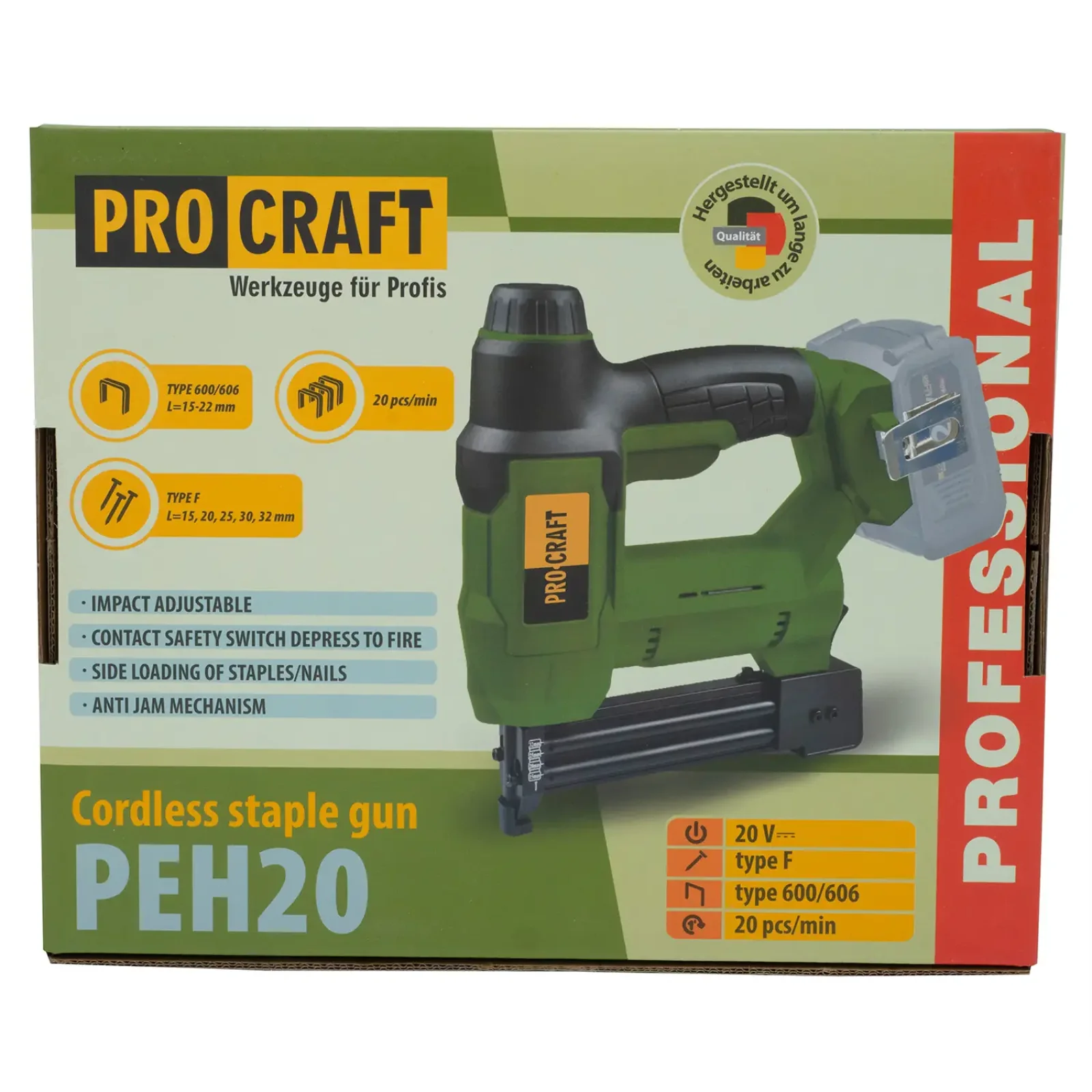 Акумуляторний степлер Procraft PEH20 (Без акб та зп) UA