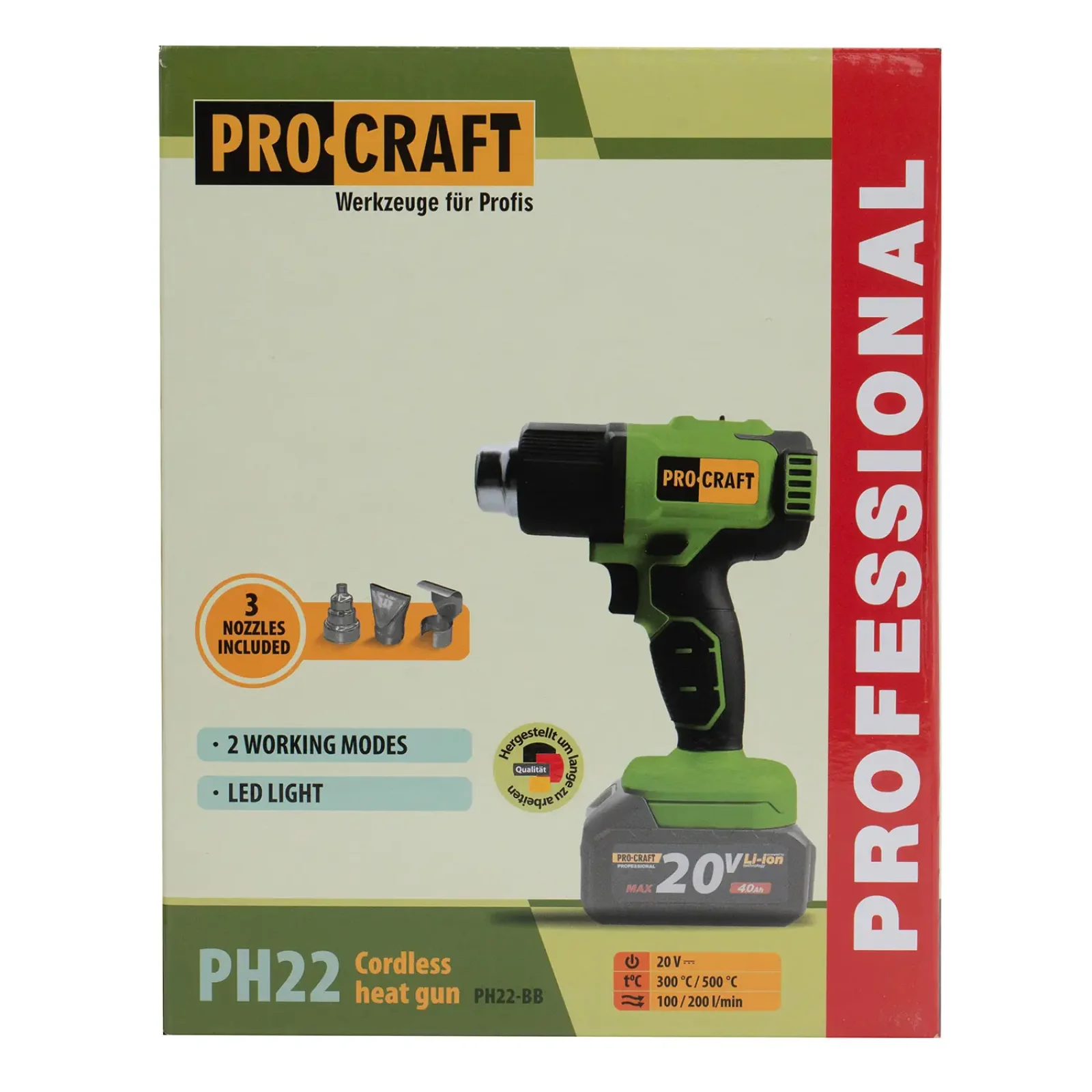 Акумуляторний фен промисловий Procraft PH22 (без акб та зп) UA