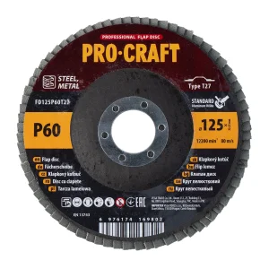 Диск пелюстковий Procraft FD125P60T27 UNIVERSAL UA