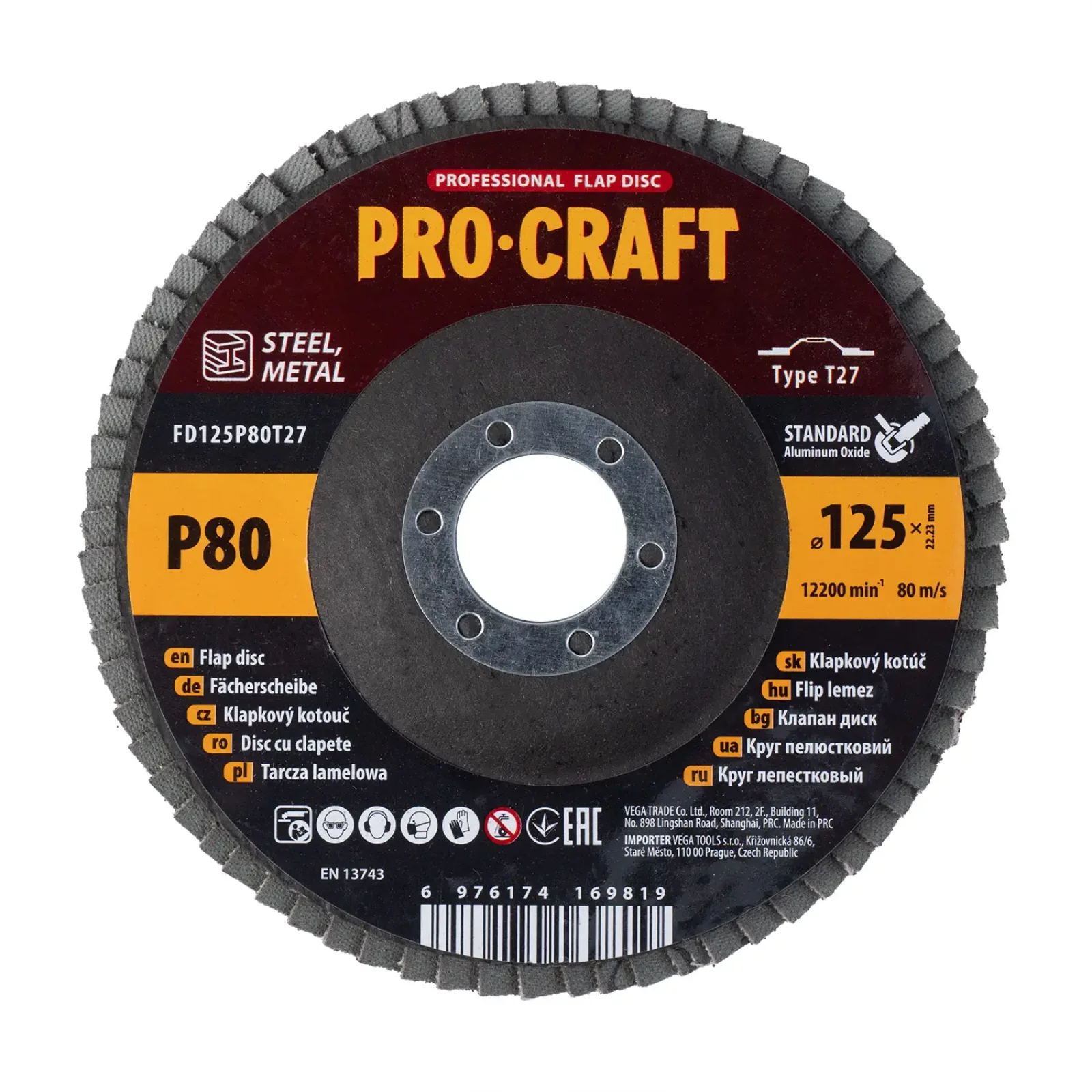 Диск пелюстковий Procraft FD125P80T27 UNIVERSAL UA