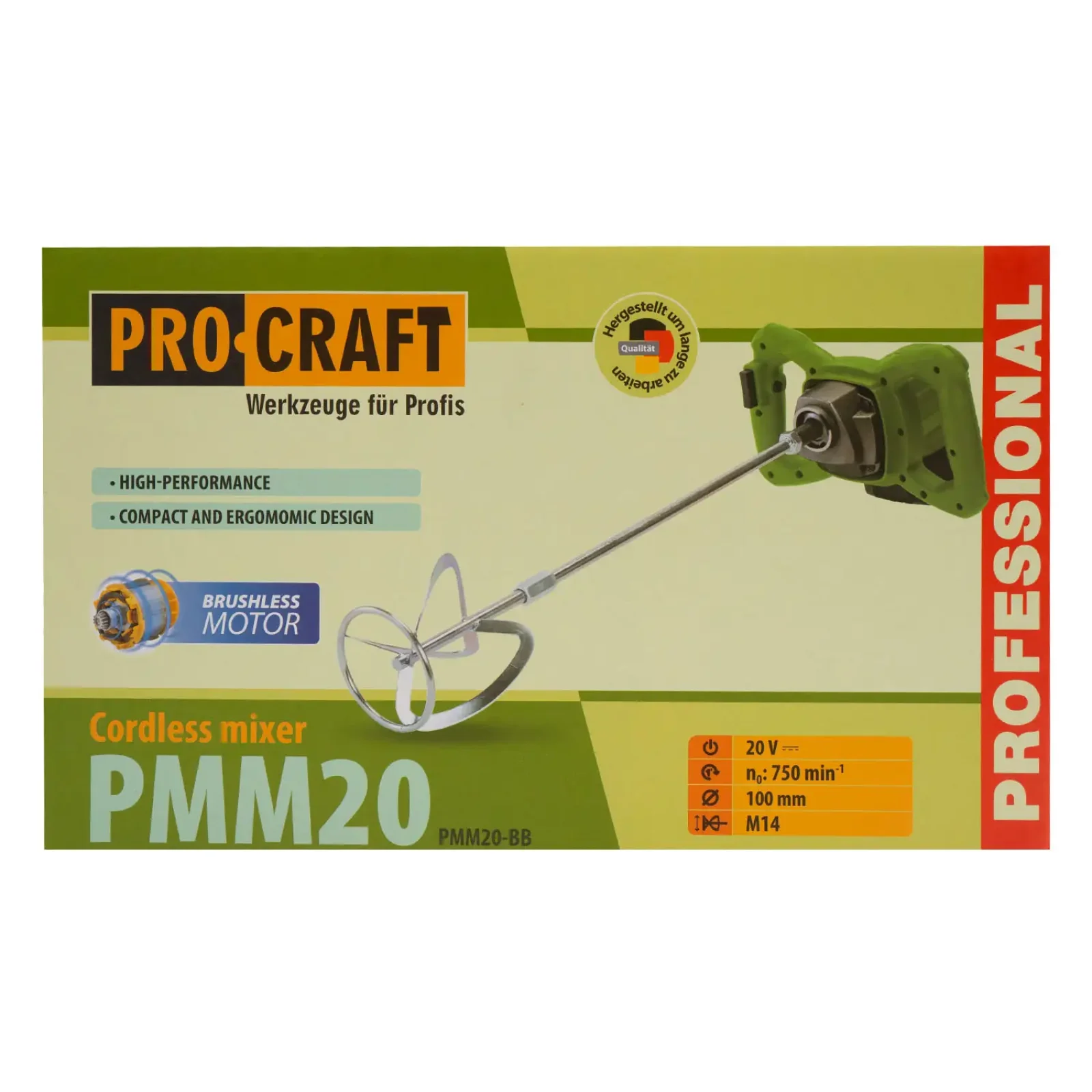 Акумуляторний будівельний міксер Procraft PMM20 (без акб та зп) UA