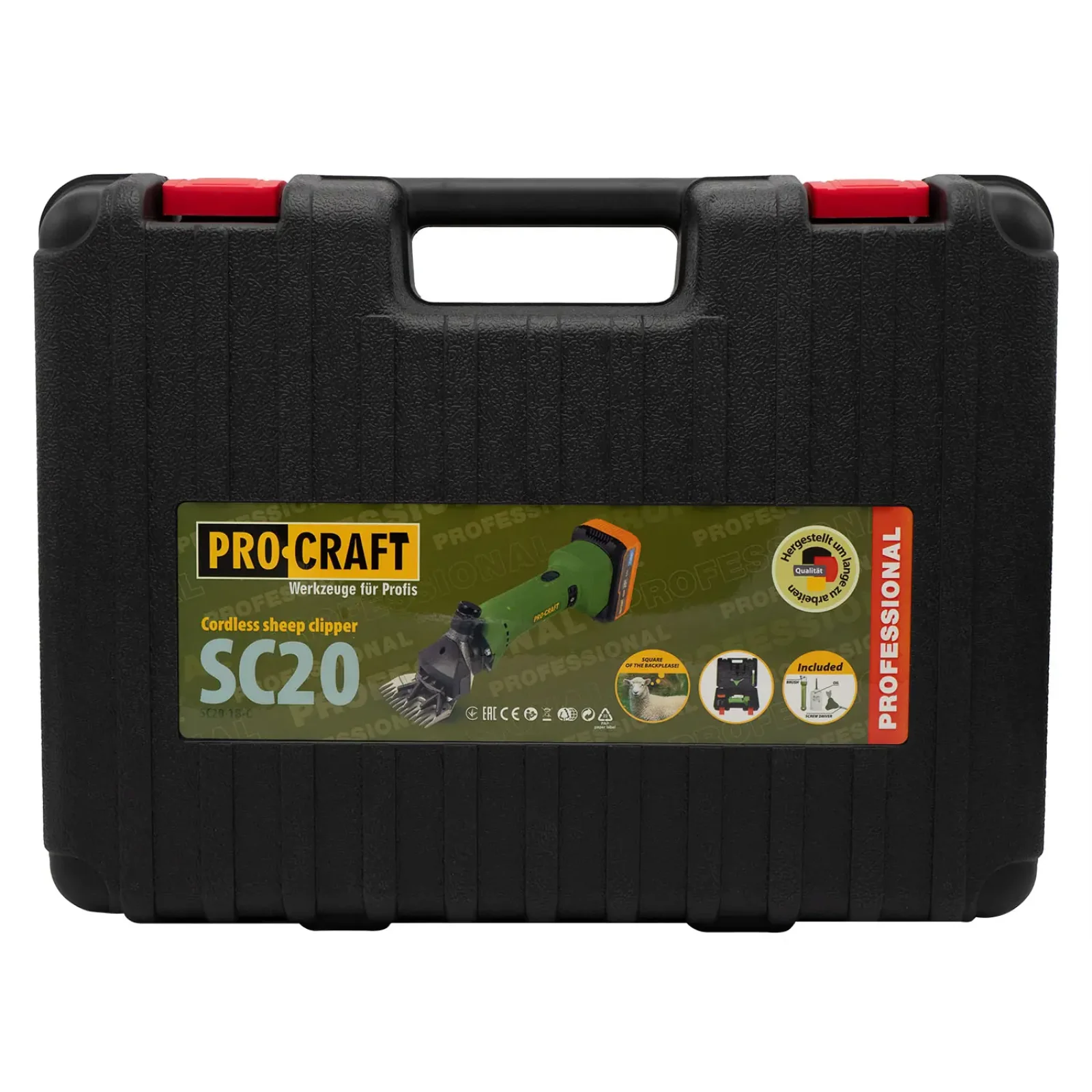 Акумуляторна машинка для стрижки овець Procraft SC20 (з 1 акб) UA