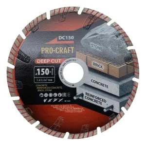 Алмазний диск Procraft DC150 150мм 22,23мм 2.5 мм UA