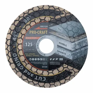 Алмазний диск Procraft DG125 125мм 22,23мм 2.4 мм UA