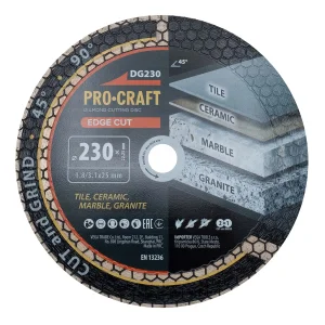 Алмазний диск Procraft DG230 230мм 22,23мм 3.1 мм UA
