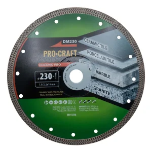 Алмазний диск Procraft DM230 230мм 22,23мм 2.2 мм UA