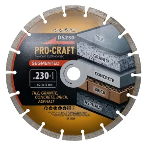 Алмазний диск Procraft DS230 230мм 22,23мм 2.6 мм UA
