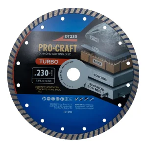 Алмазний диск Procraft DT230 230мм 22,23мм 3.1 мм UA