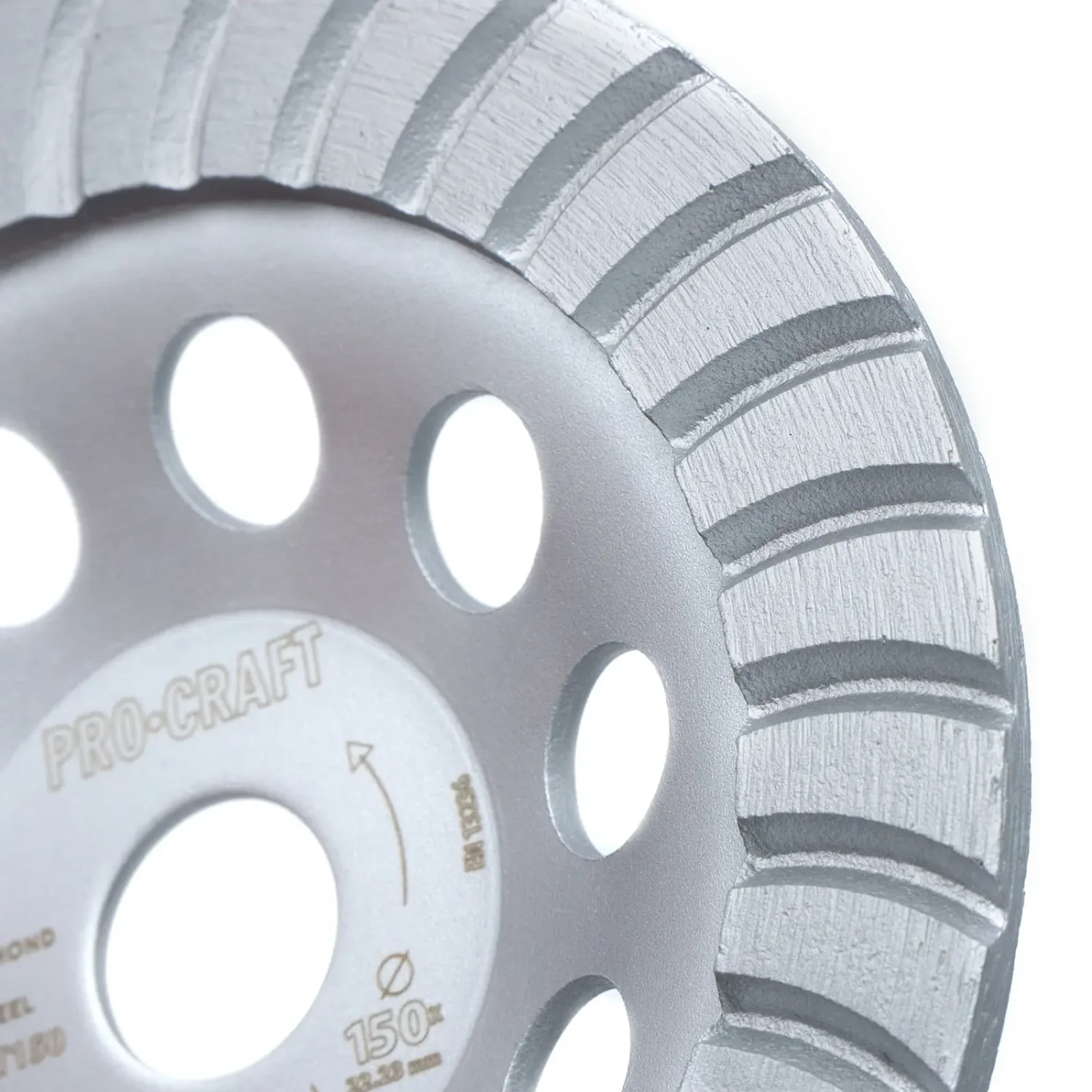 Шліфувальна алмазна чашка Procraft WT150 150мм 22.23 UA