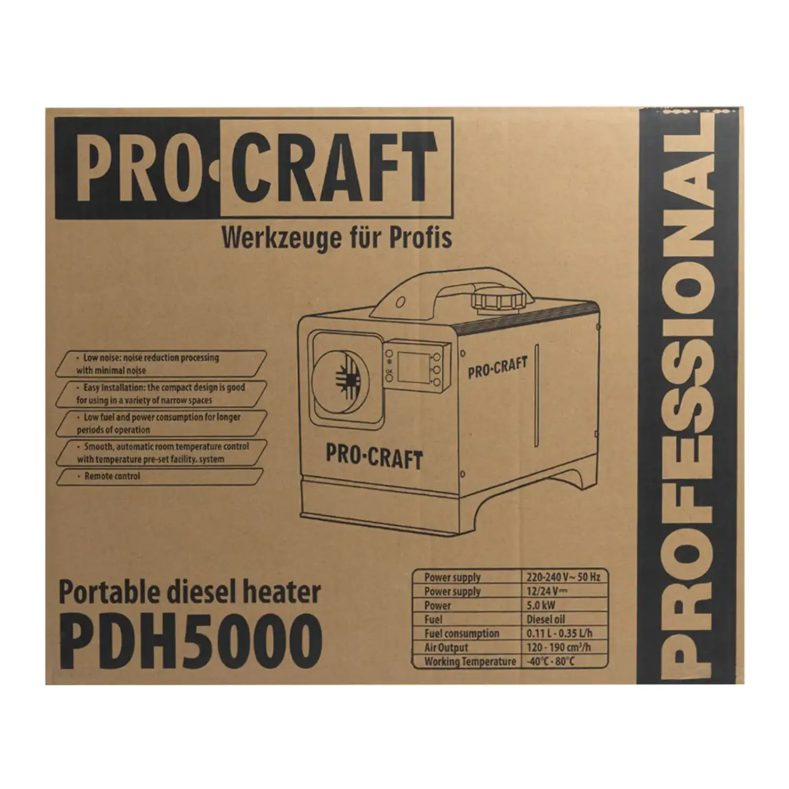 Портативний дизельний обігрівач Procraft PDH5000 UA
