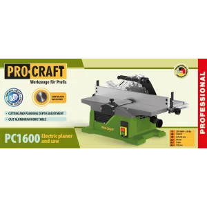 Стаціонарна циркулярна пила комбінована з фуганком Procraft PC1600 UA