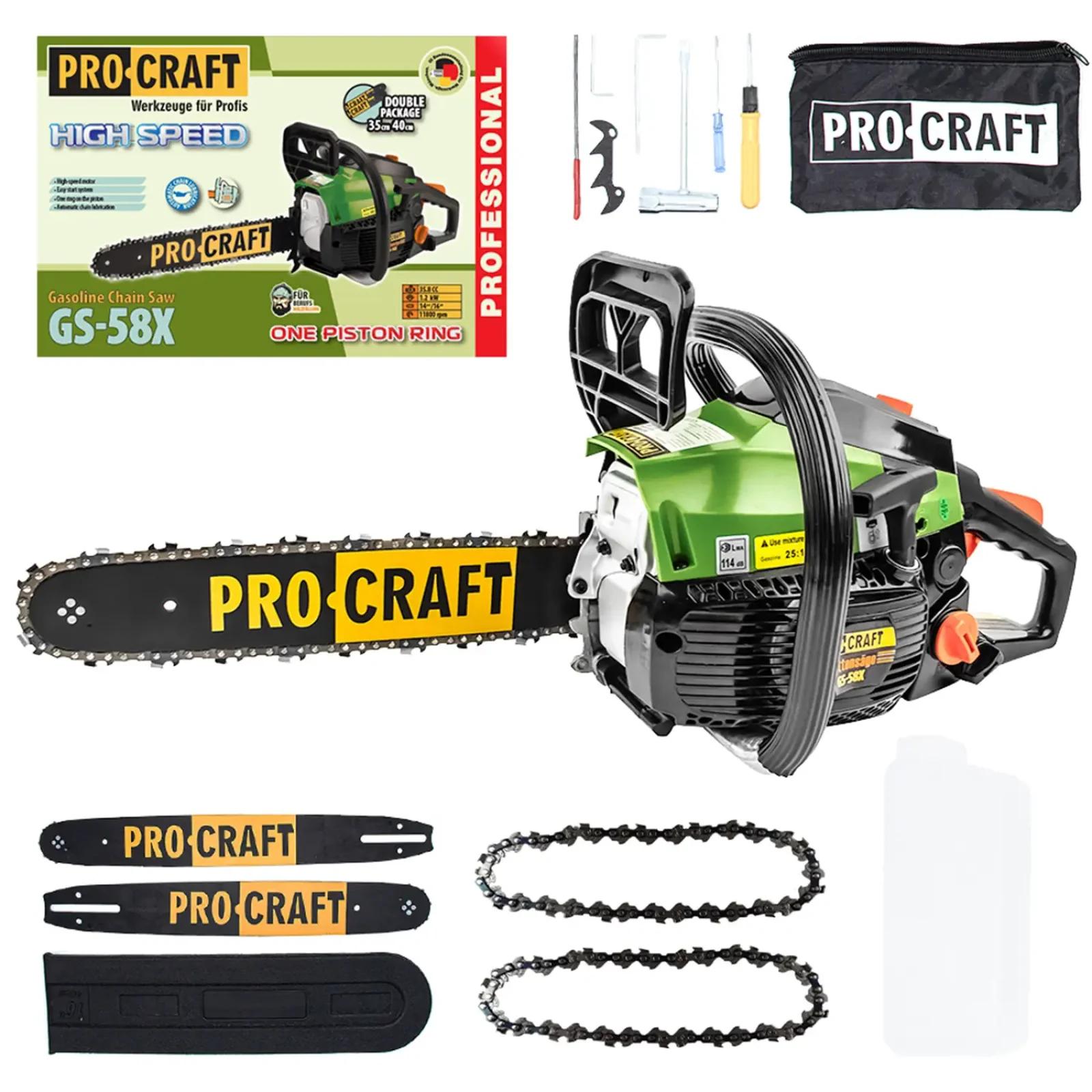 Бензопила Procraft GS-58X (GS58X) UA