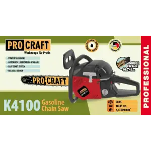 Бензопила Procraft K4100 (Шина, ланцюг 40, 45) UA