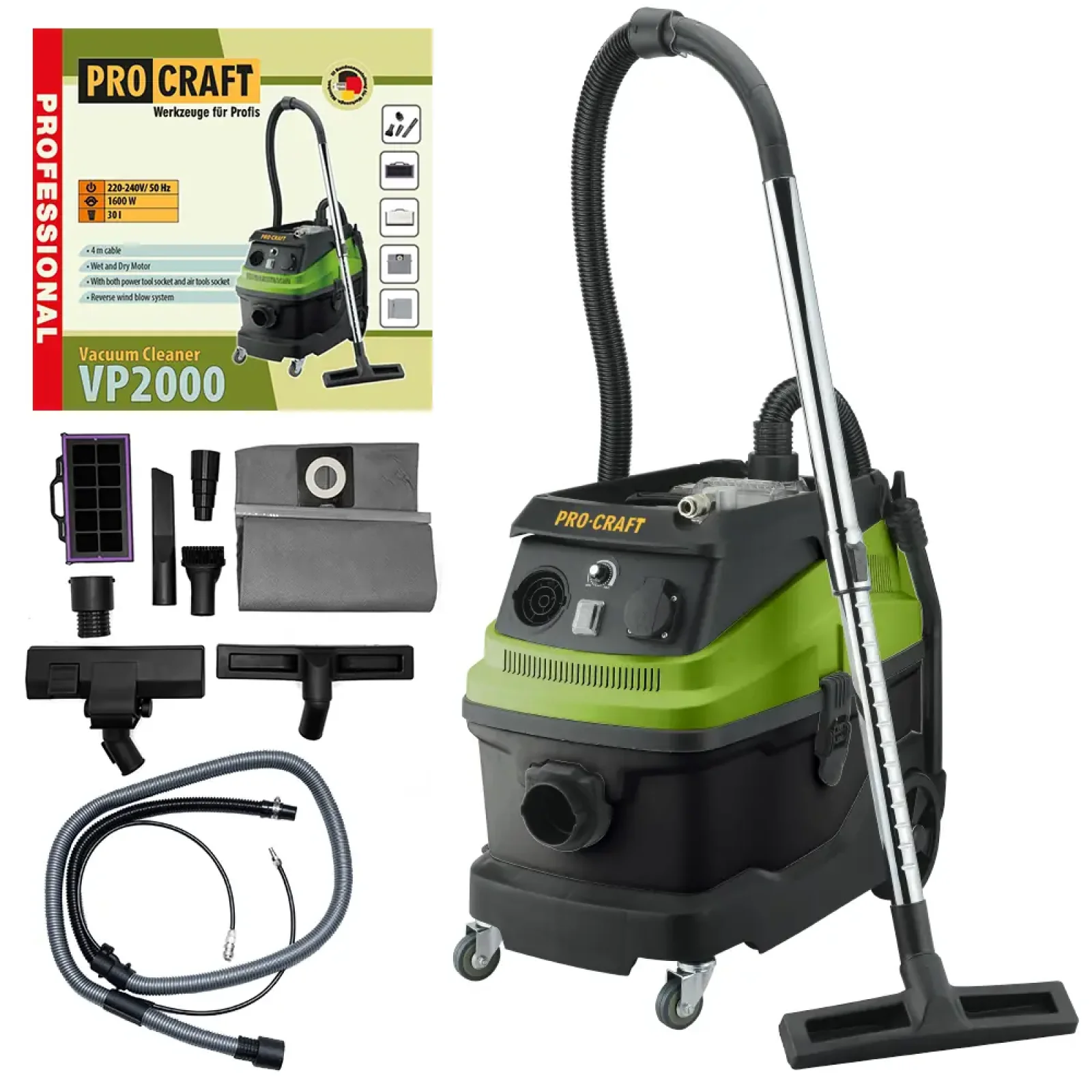 Промисловий пилосос Procraft VP2000 UA