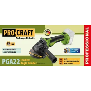 Акумуляторна болгарка Procraft PGA22(без акб та зп) (PGA22_bb) UA